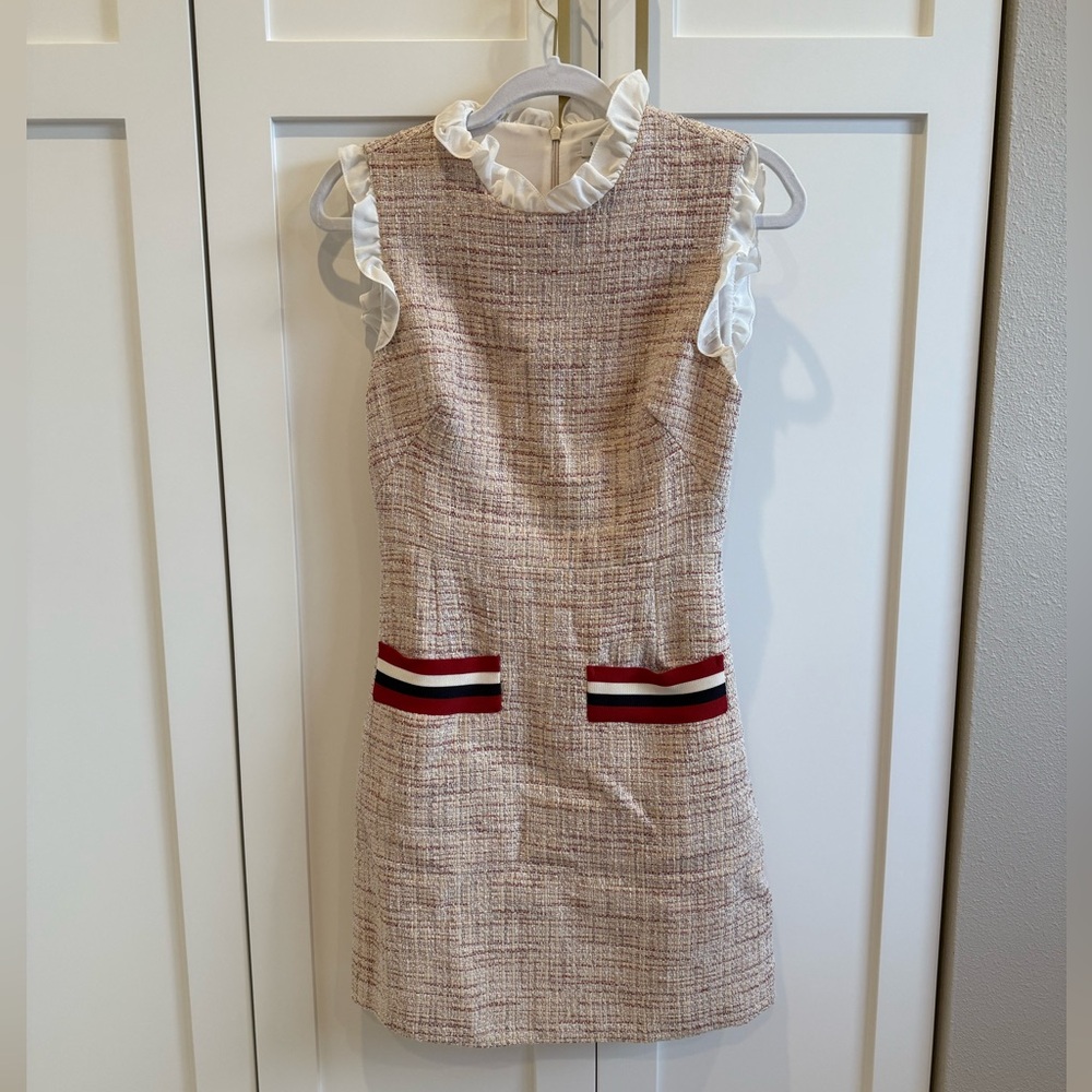 Sandro pink tweed dress size 34